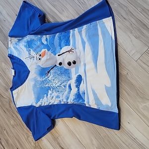 Cherokee Olaf Frozen scrub top
